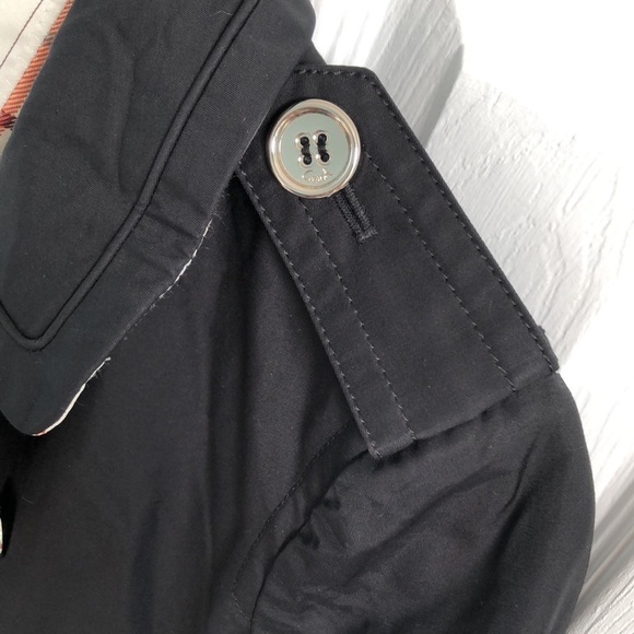 Coach Double Breasted Short Length Black Belted Trench Coat Jacket Small - Picture 10 of 15